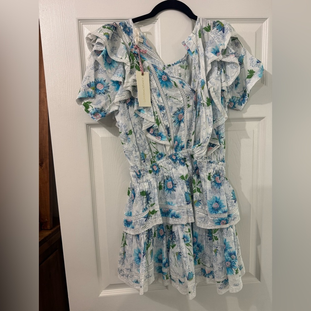 LoveShackFancy Natasha Dress Blueberry